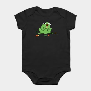 Froggie eating M&M's Baby Bodysuit